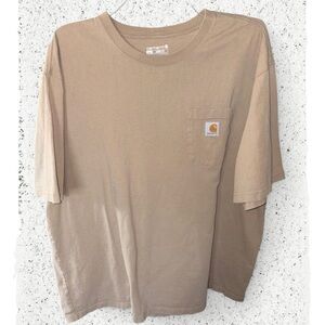 Carhartt Men's Beige Short Sleeve Tee
